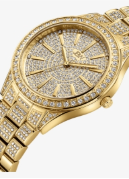 Ladies Gold Plate Designer Timepiece